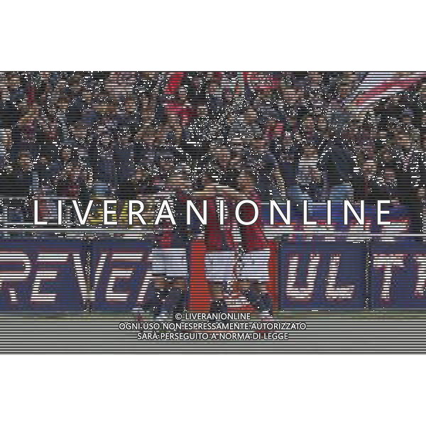 Nikola Moro of Bologna FC celebrates after scoring during Bologna BFC vs Pisa SC, 6° Serie A Enilive 2025-26 game at Renato Dall\'Ara stadium in Bologna (BO), Italy, on October 05, 2025. (Photo by Davide Casentini) AG ALDO LIVERANI SAS