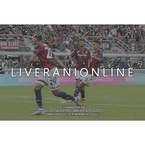 Nikola Moro of Bologna FC scores a goalduring Bologna BFC vs Pisa SC, 6° Serie A Enilive 2025-26 game at Renato Dall\'Ara stadium in Bologna (BO), Italy, on October 05, 2025. (Photo by Davide Casentini) AG ALDO LIVERANI SAS