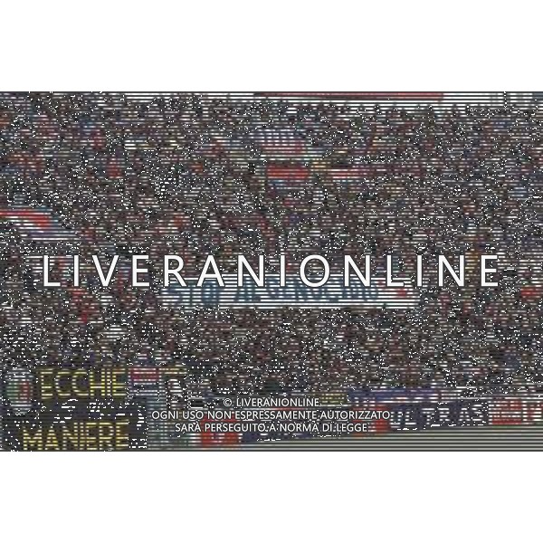 banner from ultras Bologna against Genocidio on Palestina during Bologna BFC vs Pisa SC, 6° Serie A Enilive 2025-26 game at Renato Dall\'Ara stadium in Bologna (BO), Italy, on October 05, 2025. (Photo by Davide Casentini) AG ALDO LIVERANI SAS