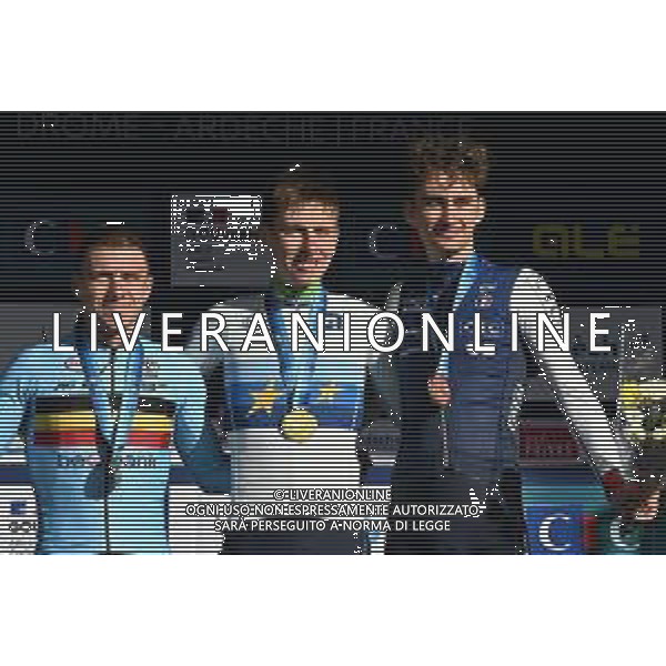 05-10-2025 European Championships Elite; 2025, Uae Team Emirates - Xrg; 2025, Soudal - Quick Step; 2025, Decathlon - Ag2r La Mondiale; Pogacar, Tadej; Evenepoel, Remco; Seixas, Paul; Guilherand Granges; ©SIROTTI - AGENZIA ALDO LIVERANI SAS
