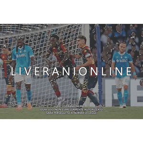 TVPM Napoli, Genoa Nella foto: esultanza Jeff Ekhator Foto Mosca, Ag.Liverani- AGENZIA ALDO LIVERANI SAS -TVPM Napoli - Genoa Campionato Calcio Serie A 05.10.2025
