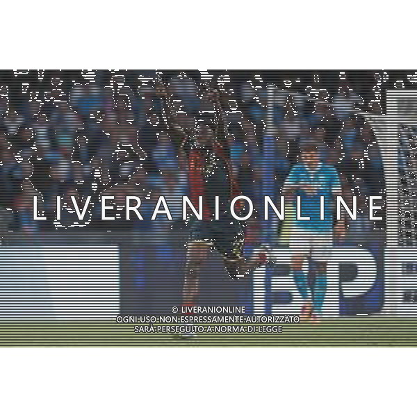 TVPM Napoli, Genoa Nella foto: esultanza Jeff Ekhator Foto Mosca, Ag.Liverani- AGENZIA ALDO LIVERANI SAS -TVPM Napoli - Genoa Campionato Calcio Serie A 05.10.2025