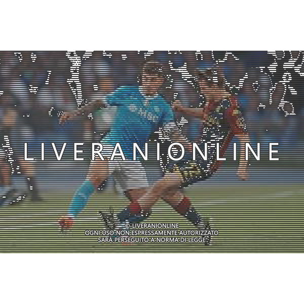 TVPM Napoli, Genoa Nella foto: Giovanni Di Lorenzo, Morten Frendrup Foto Mosca, Ag.Liverani- AGENZIA ALDO LIVERANI SAS -TVPM Napoli - Genoa Campionato Calcio Serie A 05.10.2025