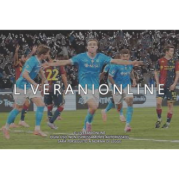 TVPM Napoli, Genoa Nella foto: esultanza Rasmus Hojlund Foto Mosca, Ag.Liverani- AGENZIA ALDO LIVERANI SAS -TVPM Napoli - Genoa Campionato Calcio Serie A 05.10.2025