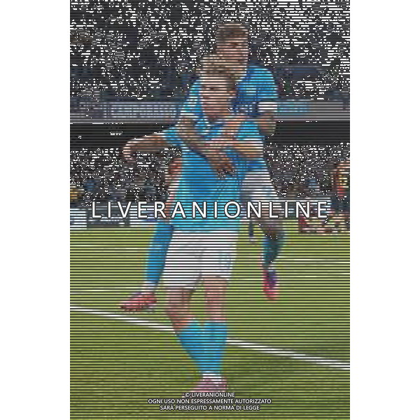 TVPM Napoli, Genoa Nella foto: esultanza Rasmus Hojlund Foto Mosca, Ag.Liverani- AGENZIA ALDO LIVERANI SAS -TVPM Napoli - Genoa Campionato Calcio Serie A 05.10.2025