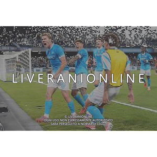 TVPM Napoli, Genoa Nella foto: esultanza Rasmus Hojlund Foto Mosca, Ag.Liverani- AGENZIA ALDO LIVERANI SAS -TVPM Napoli - Genoa Campionato Calcio Serie A 05.10.2025