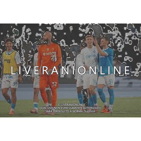 TVPM Napoli, Genoa Nella foto: Rasmus Hojlund, Sam Beukema fine gara Foto Mosca, Ag.Liverani- AGENZIA ALDO LIVERANI SAS -TVPM Napoli - Genoa Campionato Calcio Serie A 05.10.2025