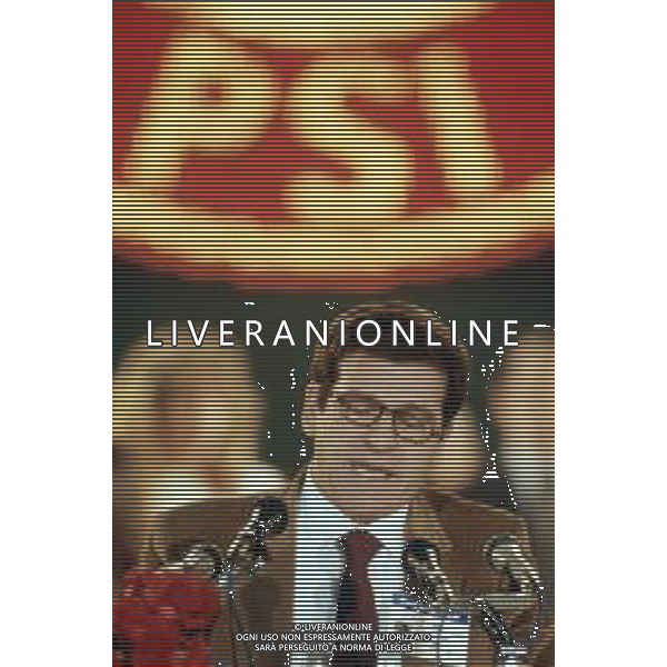 DIAP-RETROSPETTIVA GIORGIO BENVENUTO SINDACALISTA-POLITICO E GIORNALISTA NELLA FOTO GIORGIO BENVENUTO NELL\'ANNO 1987 AG ALDO LIVERANI SAS