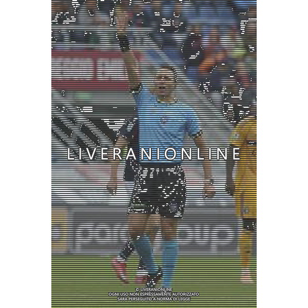The Referee Rosario Abisso gestures during Bologna BFC vs Pisa SC, 6° Serie A Enilive 2025-26 game at Renato Dall\'Ara stadium in Bologna (BO), Italy, on October 05, 2025. (Photo by Davide Casentini) AG ALDO LIVERANI SAS
