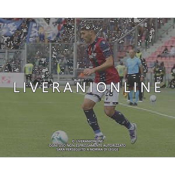 Nicolò Cambiaghi of Bologna FC kick the ball during Bologna BFC vs Pisa SC, 6° Serie A Enilive 2025-26 game at Renato Dall\'Ara stadium in Bologna (BO), Italy, on October 05, 2025. (Photo by Davide Casentini) AG ALDO LIVERANI SAS