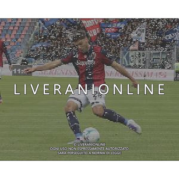 Nicolò Cambiaghi of Bologna FC kick the ball during Bologna BFC vs Pisa SC, 6° Serie A Enilive 2025-26 game at Renato Dall\'Ara stadium in Bologna (BO), Italy, on October 05, 2025. (Photo by Davide Casentini) AG ALDO LIVERANI SAS