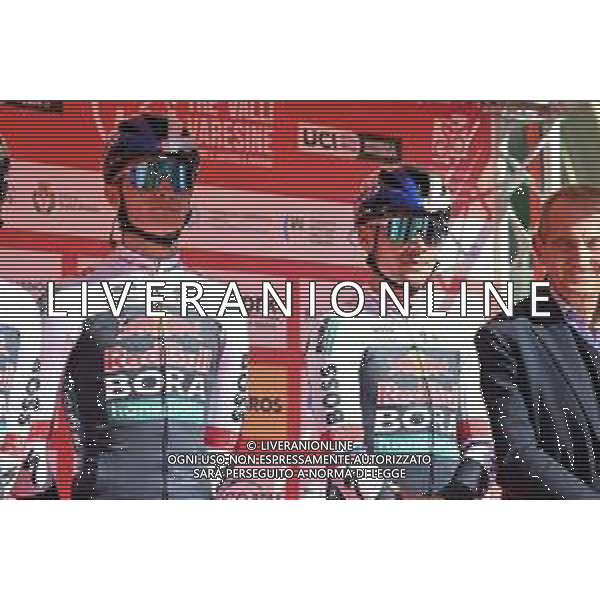 07-10-2025 Tre Valli Varesine; 2025, Red Bull - Bora Hansgrohe; Pellizzari, Giulio; Roglic, Primoz; Busto Arsizio; ©SIROTTI - AGENZIA ALDO LIVERANI SAS