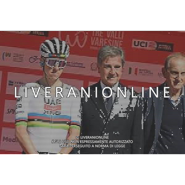 07-10-2025 Tre Valli Varesine; 2025, Uae Team Emirates - Xrg; Pogacar, Tadej; Pella, Roberto; Busto Arsizio; ©SIROTTI - AGENZIA ALDO LIVERANI SAS