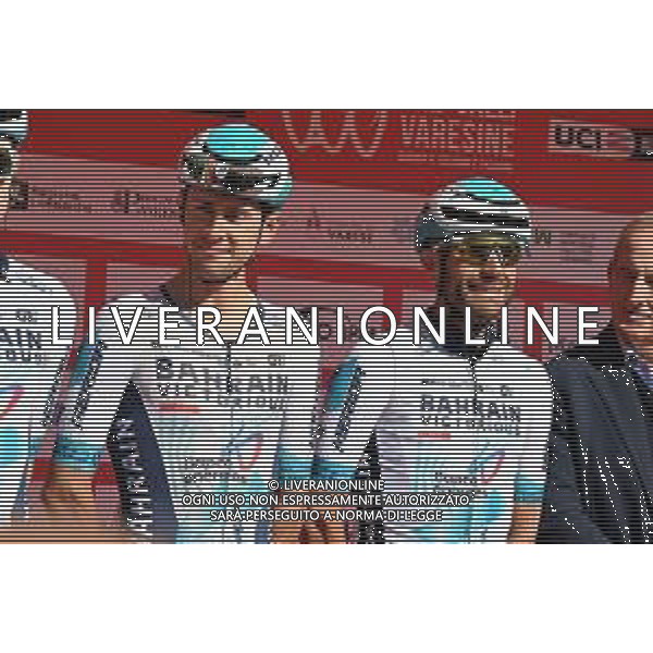 07-10-2025 Tre Valli Varesine; 2025, Bahrain - Victorious; Tiberi, Antonio; Caruso, Damiano; Busto Arsizio; ©SIROTTI - AGENZIA ALDO LIVERANI SAS