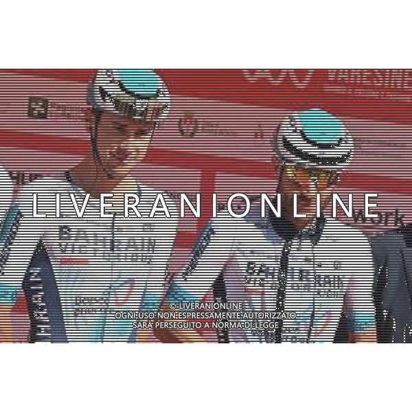 07-10-2025 Tre Valli Varesine; 2025, Bahrain - Victorious; Tiberi, Antonio; Caruso, Damiano; Busto Arsizio; ©SIROTTI - AGENZIA ALDO LIVERANI SAS