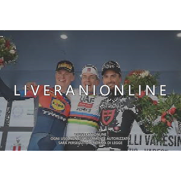 07-10-2025 Tre Valli Varesine; 2025, Uae Team Emirates - Xrg; 2025, Lidl - Trek; 2025, Tudor; Pogacar, Tadej; Philipsen, Albert Withen; Alaphilippe, Julian; Varese; ©SIROTTI - AGENZIA ALDO LIVERANI SAS