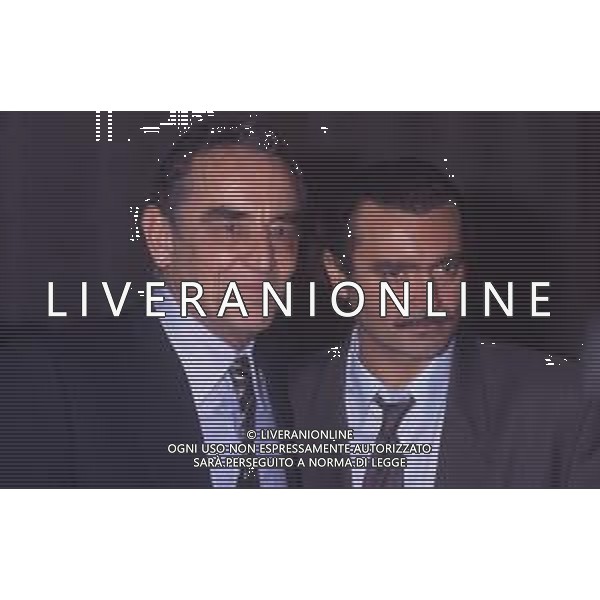 DIAP-RETROSPETTIVA VITTORIO GASSMAN ATTORE NELLA FOTO VITTORIO GASSMAN E IDA DI BENEDETTO NELL\'ANNO 1990 A MILANO CON DIEGO ABATANTUONO AG ALDO LIVERANI SAS