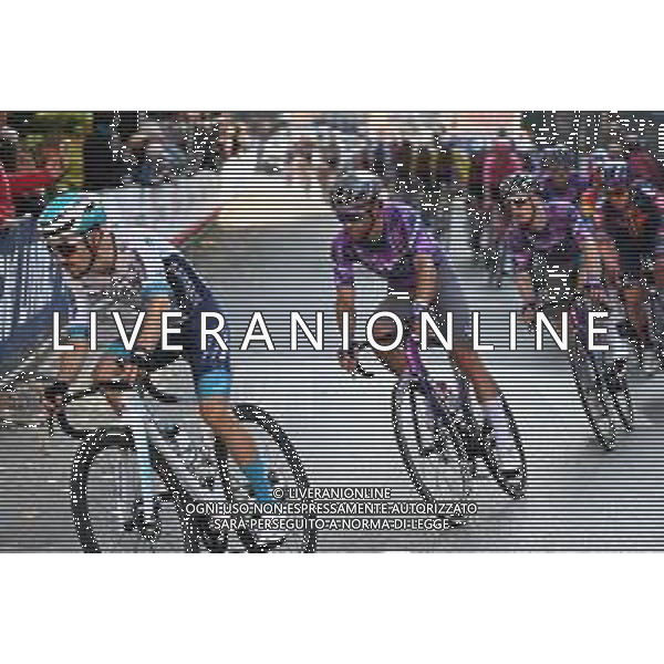 09-10-2025 Giro Del Piemonte; 2025, Bahrain - Victorious; 2025, Jayco - Alula; Martinez, Lenny; Matthews, Michael; Acqui Terme; ©SIROTTI - AGENZIA ALDO LIVERANI SAS