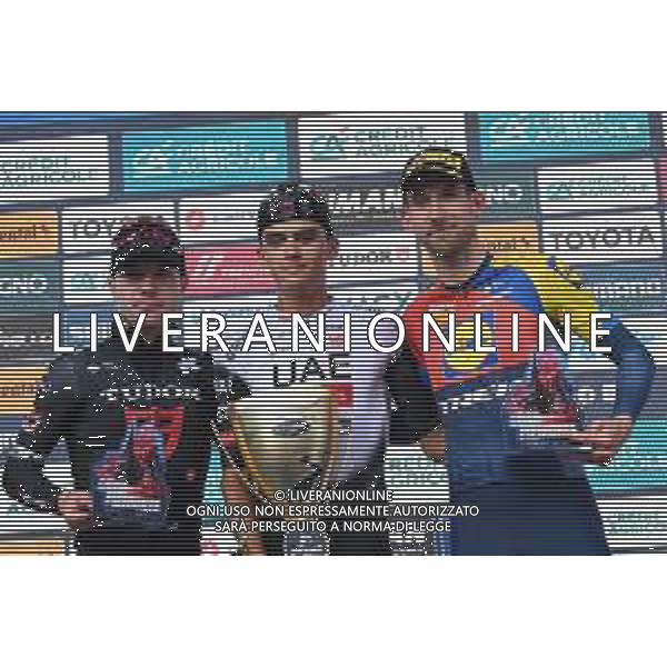 09-10-2025 Giro Del Piemonte; 2025, Uae Team Emirates - Xrg; 2025, Tudor; 2025, Lidl - Trek; Del Toro Romero, Isaac; Hirschi, Marc; Mollema, Bauke; Acqui Terme; ©SIROTTI - AGENZIA ALDO LIVERANI SAS