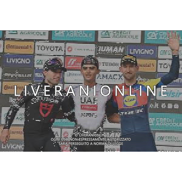 09-10-2025 Giro Del Piemonte; 2025, Uae Team Emirates - Xrg; 2025, Tudor; 2025, Lidl - Trek; Del Toro Romero, Isaac; Hirschi, Marc; Mollema, Bauke; Acqui Terme;  ©SIROTTI - AGENZIA ALDO LIVERANI SAS
