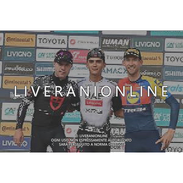09-10-2025 Giro Del Piemonte; 2025, Uae Team Emirates - Xrg; 2025, Tudor; 2025, Lidl - Trek; Del Toro Romero, Isaac; Hirschi, Marc; Mollema, Bauke; Acqui Terme;  ©SIROTTI - AGENZIA ALDO LIVERANI SAS