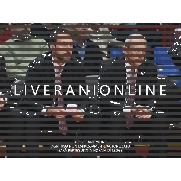 TVRG Olimpia Milano vs Monaco nella foto Giuseppe Poeta assistente allenatore SX e Ettore Messina allenatore Olimpia Milano DX Assago (MI) 09-10-2025 Unipol Forum EA7 Emporio Armani Olimpia Milano vs Monaco Turkish Airlines EuroLeague 3a giornata regular season foto Roberto Garavaglia/Agenzia Aldo Liverani sas