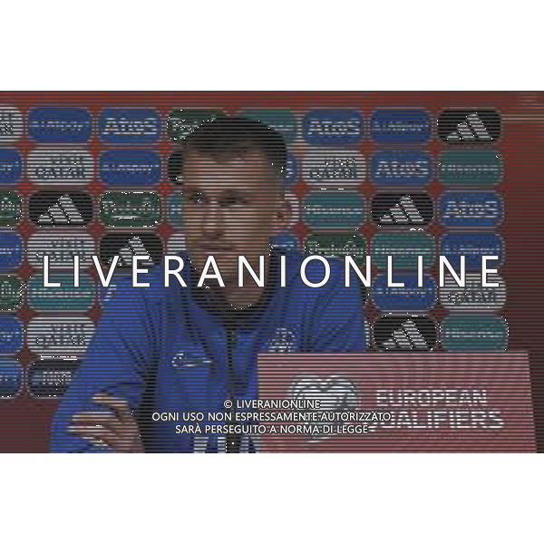 TVPG Estonia vs Italia nella foto Mattias Käit (Estonia)10-10-2025 A. Le Coq Arena, Tallinn (EST) - Press conference pre-match European Qualifiers - FIFA World Cup 2026 Matchday 7 ©TVPG Pasquale Golia - AG ALDO LIVERANI SAS