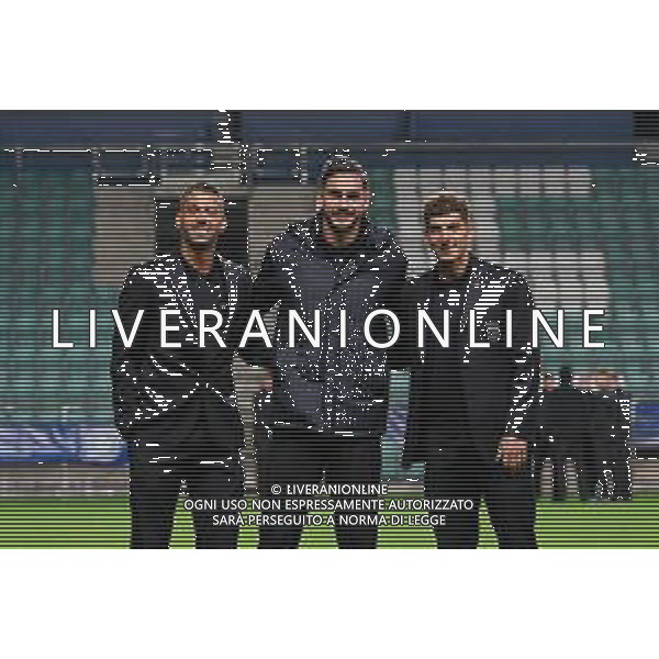 TVPG Estonia vs Italia nella foto Giovanni Di Lorenzo, Alex Meret e Leonardo Spinazzola (Italia) t10-10-2025 A. Le Coq Arena, Tallinn (EST) - Italia Pre match Press Conference European Qualifiers - FIFA World Cup 2026 Matchday 7 ©TVPG Pasquale Golia - AG ALDO LIVERANI SAS