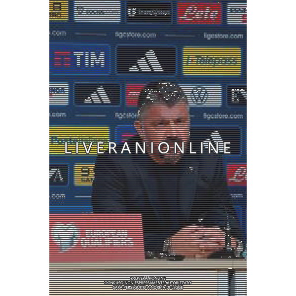 TVEM Gennaro Gattuso head coach of Italy speaks with the media during a press conference at A. Le Coq Arena on October 10, 2025 in Tallinn, Estonia. ©TVEM Emmanuele Mastrodonato - AG ALDO LIVERANI SAS