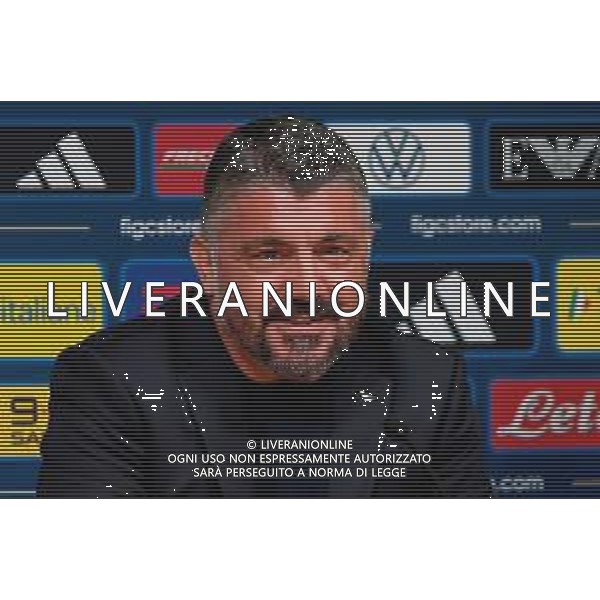 TVEM Gennaro Gattuso head coach of Italy speaks with the media during a press conference at A. Le Coq Arena on October 10, 2025 in Tallinn, Estonia. ©TVEM Emmanuele Mastrodonato - AG ALDO LIVERANI SAS