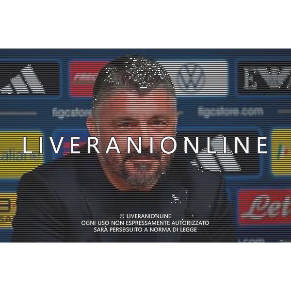 TVEM Gennaro Gattuso head coach of Italy speaks with the media during a press conference at A. Le Coq Arena on October 10, 2025 in Tallinn, Estonia. ©TVEM Emmanuele Mastrodonato - AG ALDO LIVERANI SAS