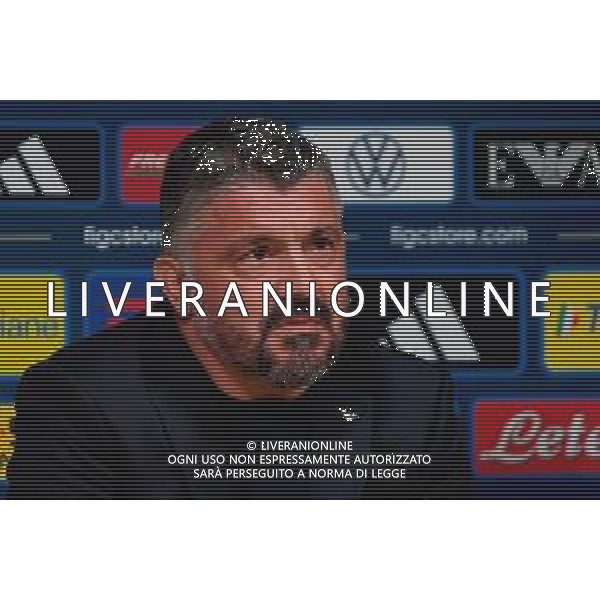 TVEM Gennaro Gattuso head coach of Italy speaks with the media during a press conference at A. Le Coq Arena on October 10, 2025 in Tallinn, Estonia. ©TVEM Emmanuele Mastrodonato - AG ALDO LIVERANI SAS