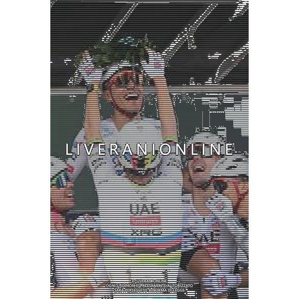 11-10-2025 Giro Di Lombardia; 2025, Uae Team Emirates - Xrg; Majka, Rafal; Pogacar, Tadej; Como; ©SIROTTI - AG ALDO LIVERANI SAS