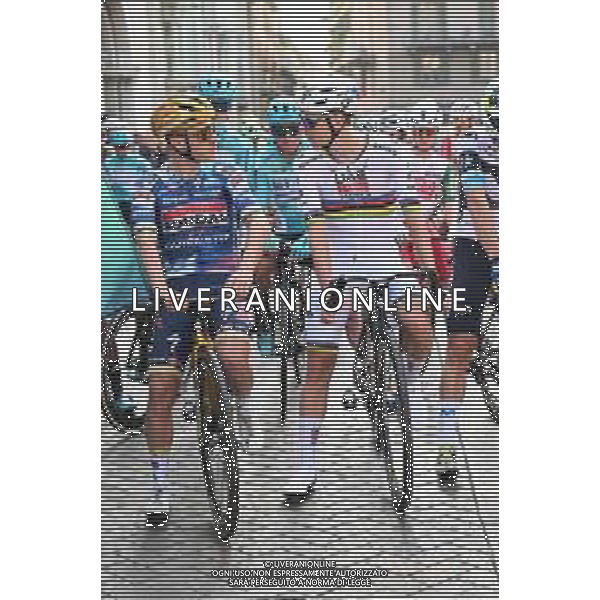 11-10-2025 Giro Di Lombardia; 2025, Uae Team Emirates - Xrg; 2025, Soudal - Quick Step; Pogacar, Tadej; Evenepoel, Remco; Como; ©SIROTTI - AG ALDO LIVERANI SAS