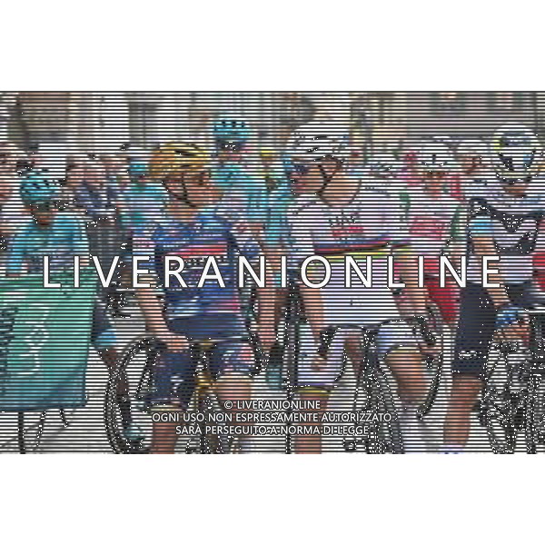 11-10-2025 Giro Di Lombardia; 2025, Uae Team Emirates - Xrg; 2025, Soudal - Quick Step; Pogacar, Tadej; Evenepoel, Remco; Como; ©SIROTTI - AG ALDO LIVERANI SAS