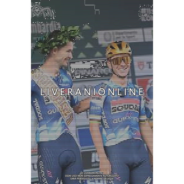 11-10-2025 Giro Di Lombardia; 2025, Soudal - Quick Step; Serry, Pieter; Evenepoel, Remco; Como; ©SIROTTI - AG ALDO LIVERANI SAS