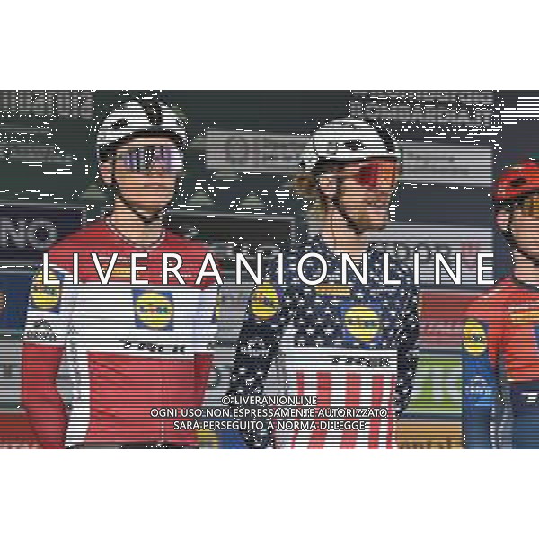 11-10-2025 Giro Di Lombardia; 2025, Lidl - Trek; Skujins, Toms; Simmons, Quinn; Como; ©SIROTTI - AG ALDO LIVERANI SAS