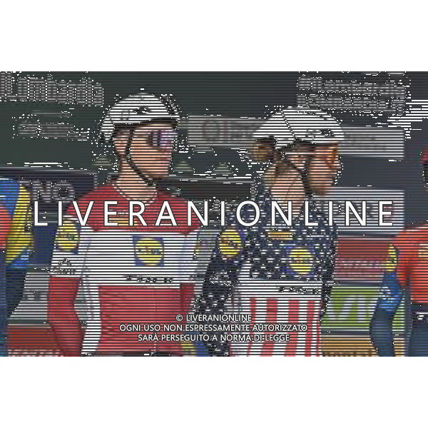 11-10-2025 Giro Di Lombardia; 2025, Lidl - Trek; Skujins, Toms; Simmons, Quinn; Como; ©SIROTTI - AG ALDO LIVERANI SAS