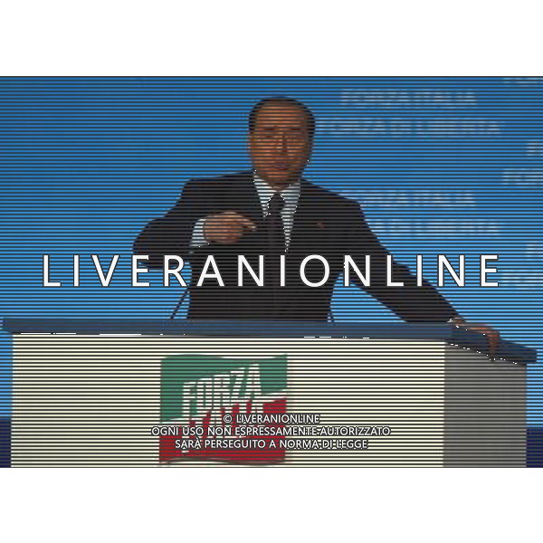 MILANO MAZDA PALACE APERTURA CAMPAGNIA ELETTORALE DI FORZA ITALIA NELLA FOTO SILVIO BERLUSCONI FOTO MARIO ROMANO-AGENZIA ALDO LIVERANI