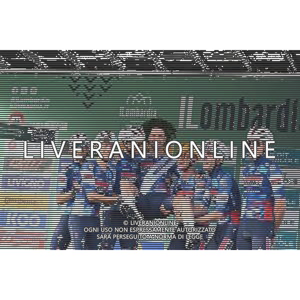 11-10-2025 Giro Di Lombardia; 2025, Soudal - Quick Step; Serry, Pieter; Evenepoel, Remco; Como; ©SIROTTI - AG ALDO LIVERANI SAS
