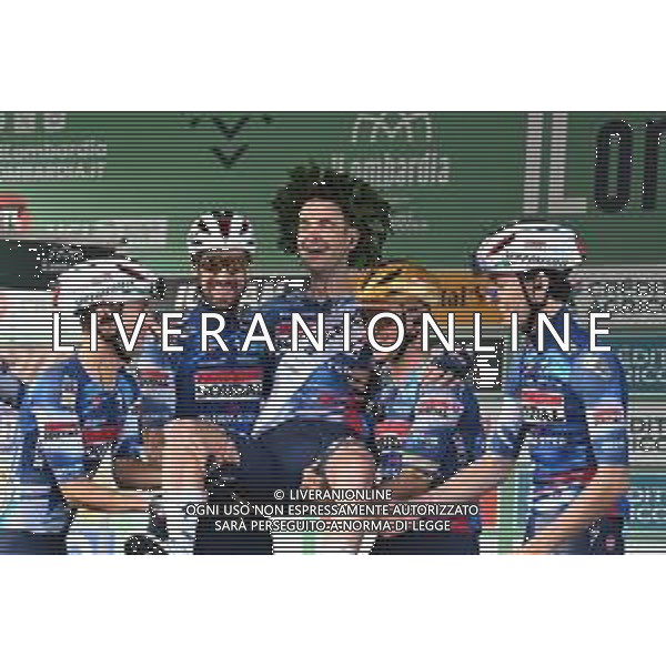 11-10-2025 Giro Di Lombardia; 2025, Soudal - Quick Step; Serry, Pieter; Evenepoel, Remco; Como; ©SIROTTI - AG ALDO LIVERANI SAS