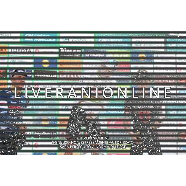 11-10-2025 Giro Di Lombardia; 2025, Uae Team Emirates - Xrg; 2025, Soudal - Quick Step; 2025, Tudor; Pogacar, Tadej; Evenepoel, Remco; Storer, Michale; Bergamo; ©SIROTTI - AG ALDO LIVERANI SAS