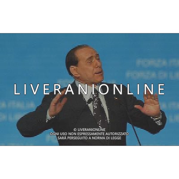 MILANO MAZDA PALACE APERTURA CAMPAGNIA ELETTORALE DI FORZA ITALIA NELLA FOTO SILVIO BERLUSCONI FOTO MARIO ROMANO-AGENZIA ALDO LIVERANI