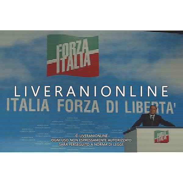 MILANO MAZDA PALACE APERTURA CAMPAGNIA ELETTORALE DI FORZA ITALIA NELLA FOTO SILVIO BERLUSCONI FOTO MARIO ROMANO-AGENZIA ALDO LIVERANI