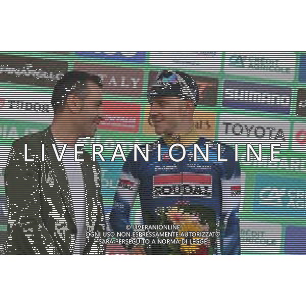 11-10-2025 Giro Di Lombardia; 2025, Soudal - Quick Step; Evenepoel, Remco; Nibali, Vincenzo; Bergamo; ©SIROTTI - AG ALDO LIVERANI SAS