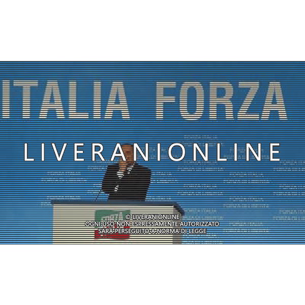 MILANO MAZDA PALACE APERTURA CAMPAGNIA ELETTORALE DI FORZA ITALIA NELLA FOTO SILVIO BERLUSCONI FOTO MARIO ROMANO-AGENZIA ALDO LIVERANI
