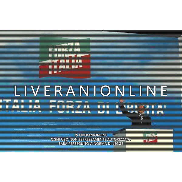 MILANO MAZDA PALACE APERTURA CAMPAGNIA ELETTORALE DI FORZA ITALIA NELLA FOTO SILVIO BERLUSCONI FOTO MARIO ROMANO-AGENZIA ALDO LIVERANI