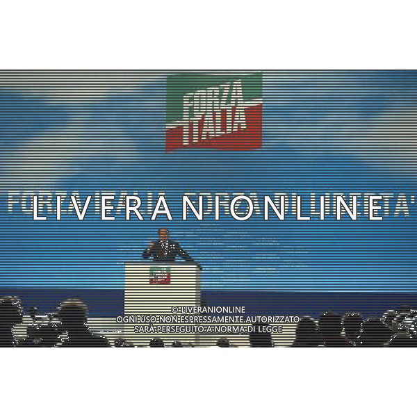 MILANO MAZDA PALACE APERTURA CAMPAGNIA ELETTORALE DI FORZA ITALIA NELLA FOTO SILVIO BERLUSCONI FOTO MARIO ROMANO-AGENZIA ALDO LIVERANI