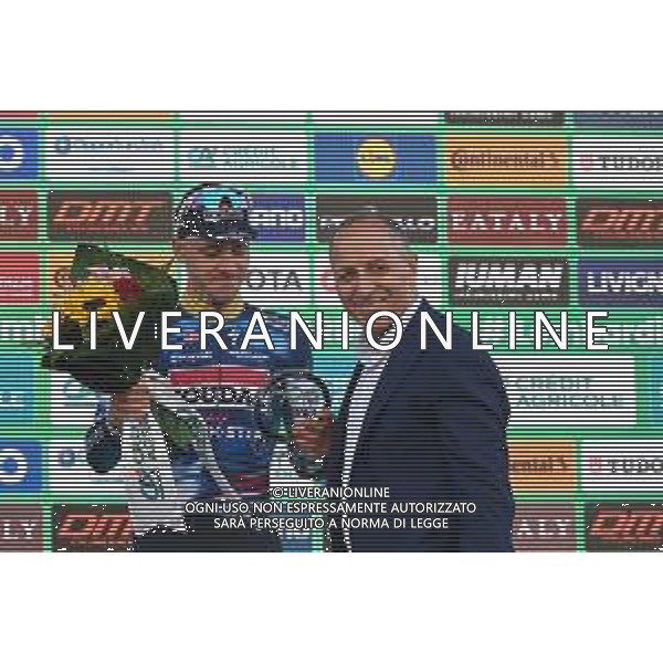 11-10-2025 Giro Di Lombardia; 2025, Soudal - Quick Step; Evenepoel, Remco; Dagnoni, Cordiano; Bergamo; ©SIROTTI - AG ALDO LIVERANI SAS
