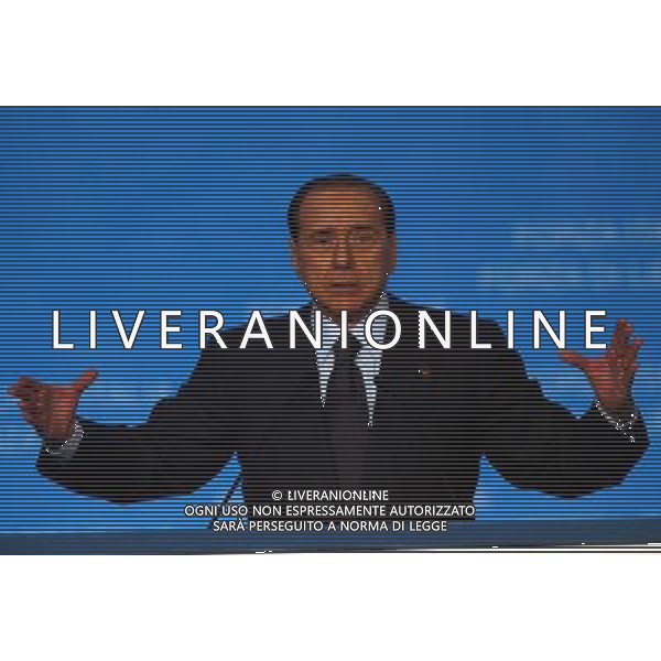 MILANO MAZDA PALACE APERTURA CAMPAGNIA ELETTORALE DI FORZA ITALIA NELLA FOTO SILVIO BERLUSCONI FOTO MARIO ROMANO-AGENZIA ALDO LIVERANI